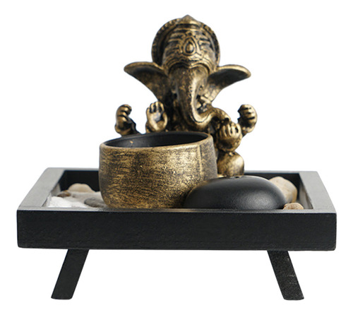 Mesa De Porche Con Candelabro Con Diseño De Elefante Y Buda,