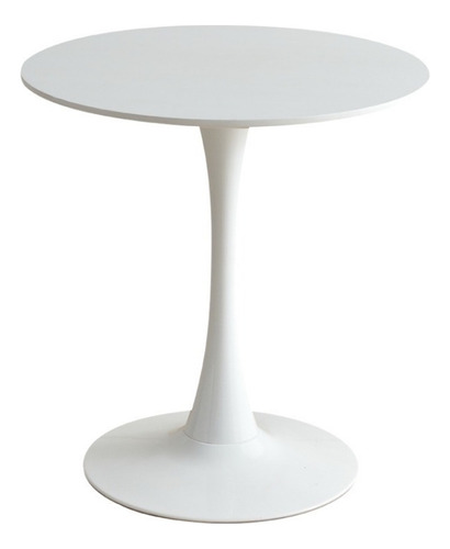 Mesa Comedor Tulip Redonda Eames Negra - Blanco 