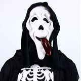 Máscara Scream Ghost Face De Látex Halloween Lengua Cosplay