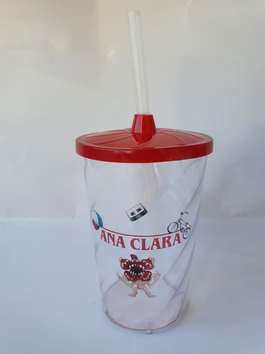 15 Copos Com Tampa E Canudo 400ml Personalizados 