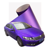 Rollo Vinil Automotriz Morado Mate Cromo Autoelite 18 Metros