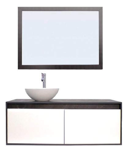 Gabinete De Baño Con Ovalin Y Espejo Decorativo Decomobil 