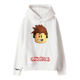 Buzo Buso Saco O Hoodie De Video Juego Roblox  Blanco Niño