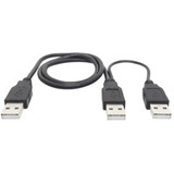 Cabo Usb 2.0 Y Am X 2 Usb A Macho Para Hd Dvd Externo Cooler