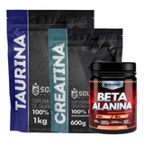 Kit: Beta Alanina 500g + Creatina 600g + Taurina 1kg