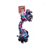 Juguete Hueso De Soga Algodón Para Perro Anti Estres 30,5cm Color Violeta