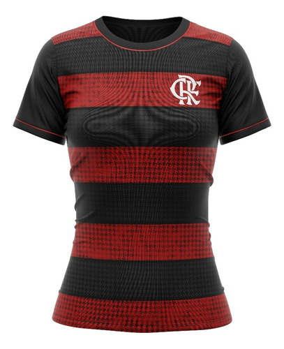 Camisa Flamengo Feminina Vermelho E Preto Oficial