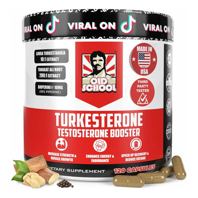 Old School Labs Testosterone Supplement Para Hombres 120capsules turquesterona 1500mg Potencia Máxima+tongkat Ali & Bioperine®crecimiento Muscular,recuperación,conducción Y Resistencia | MercadoLibre