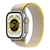 Apple Watch Ultra Gps + Celular - Caja De Titanio 49 Mm - Correa Loop Trail Amarilla/beige - M/l