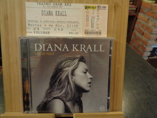 Diana Krall Live In Paris Cd Canada Jazz + Ticket De Época