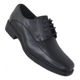 Zapato Formal De Vestir Con Cordon Adolecentes 3215 Negro
