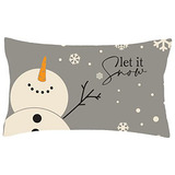 Fundas De Almohada De Navidad 12x20 Pulgadas Deja Que N...