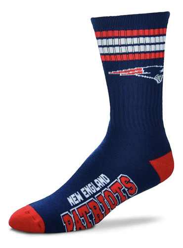 Calceta Nfl 4 Stripes Deuce Infantil Unitalla Patriots