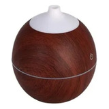 Humidificador Simil Madera Aromatizador Ultrasonico Redondo