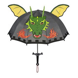 Kidorable Dragon Knight - Paraguas Gris Para Niños Con Mang