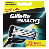 Gillette Mach3 Repuestos De 6 Cartuchos