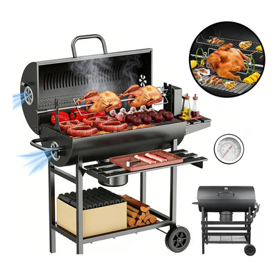 Asador Carbón Con Ruedas Barbacoa Coparrilla Eléctrica | Envío gratis