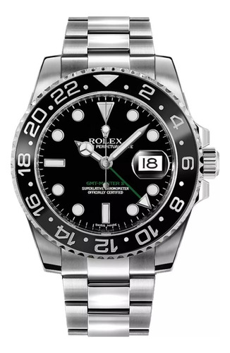 Relógio Rolex Gmt Master 2 Preto Com Caixa Original