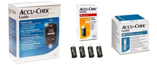 Kit Inicio Diabetes Medidor Glucosa Accu-chek Guide Completo