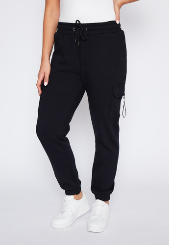 Pantalón Buzo Mujer Negro Cargo Family Shop