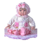 Boneca Bebê Reborn Princesa Larinha Loira 53cm 20 Acessórios