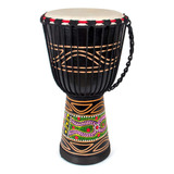 Tambor Djembe, Tambor Africano Aklot Pintado A Mano De 9.5 .