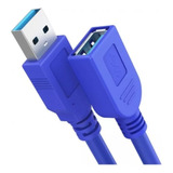 Cable Usb 3.0 Extensor Prolongador Alargue Macho Hembra Color Azul