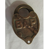 Antiguo Candado De Bronce Ferrocarril Bap Sin Llave