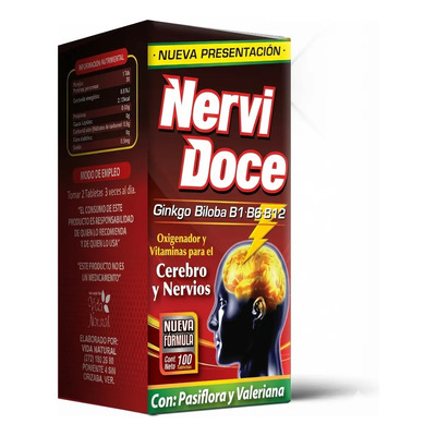 Nervidoce Suplemento Memoria Y Nervios | 100 Tabs | Meses sin interés