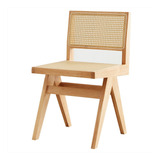 Silla Square De Comedor Cocina Madera Rattan Sintético