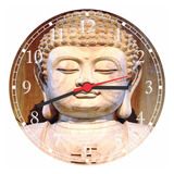 Relógio De Parede Budismo Buda Chácras Gg 50 Cm Quartz 09