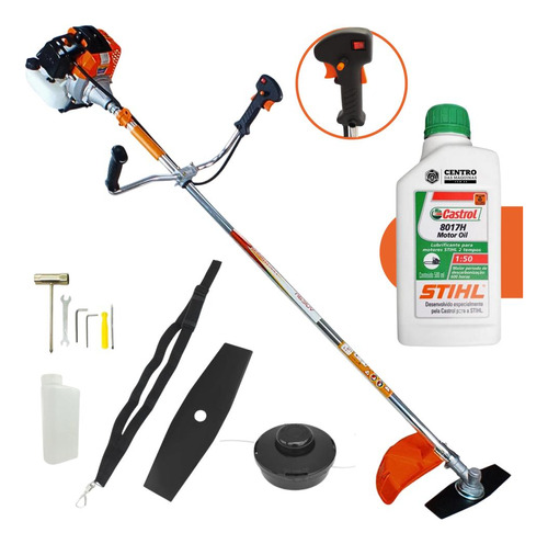 Roçadeira Profissional Lateral + Óleo Stihl 2t 43cc 1,7hp