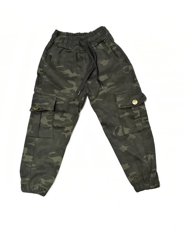 Pantalon De Niño Cargo Gabardina Elastizada Talle  4 Al 16!