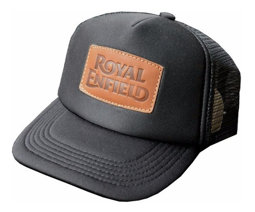 Gorra Trucker Con Parche De Cuero Royal Enfield !!!