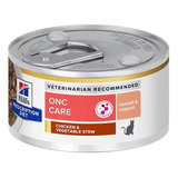 24 Latas Hill's Onc Care Para Gato Pollo Y Vegetales 82 G