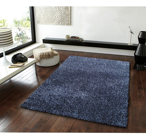 Tapete Decorativo Shag Star Peludo Azul Turquesa 1.6x2.3mts