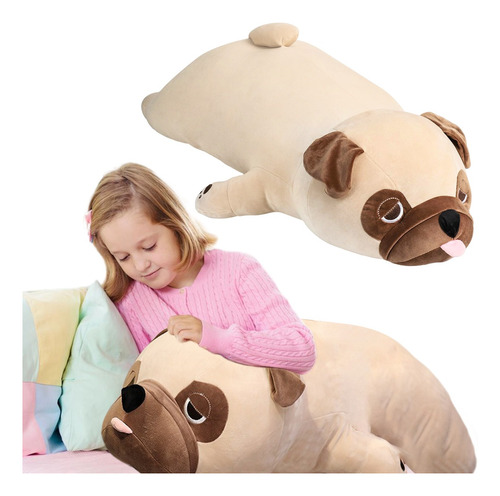 Perro De Peluche Gigante Pug 85 Cm Grande Jumbo Almohada