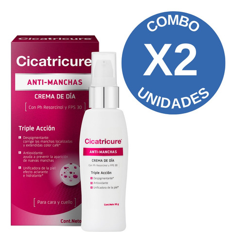 Pack X2 Cicatricure Crema Fps 30 Anti-manchas 50 Ml