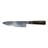 Cuchillo Damascus Brown Pakka Wayu Limited 33cm Resistente