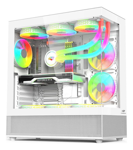 Gabinete Aquario Gamer Atx Chapa 0.7mm Pintura Antiestática