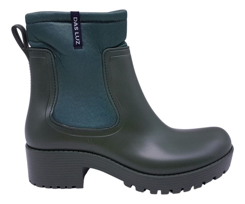 Botitas Lluvia Mujer Moda Bota Goma Botineta Impermeable