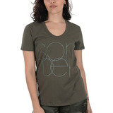 Remera Dama Jersey Liviano Powersoft Verde Militar Talle M