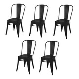 Kit 5 Cadeiras Tolix Industrial/rústica P/ Área Externa