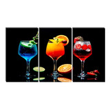 Placa Quadro Mosaico Bar Bebidas Drinks Receitas - 120 Cm