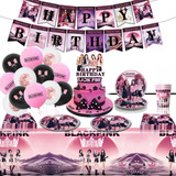 Kit 79pcs Cumpleaños Decoracion Black Pink K-pop 