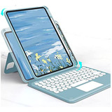 Funda Con Teclado Marca Disonbeir/ Para iPad 10th Blue