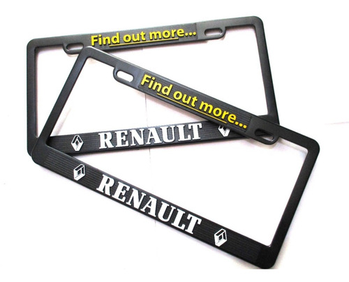 Porta Placas Renult Kwid Logan Steepway Oroch Koleos 2pz