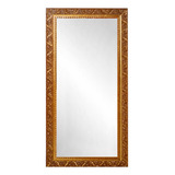 Espelho De Luxo Moldura Dourada Trabalhada 50x100 Para Corpo