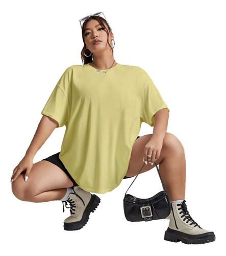 Camiseta Básica Simples Plus Size Manga Curta Clássica Swag