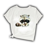 Playera Mapache Tierno Sublimada